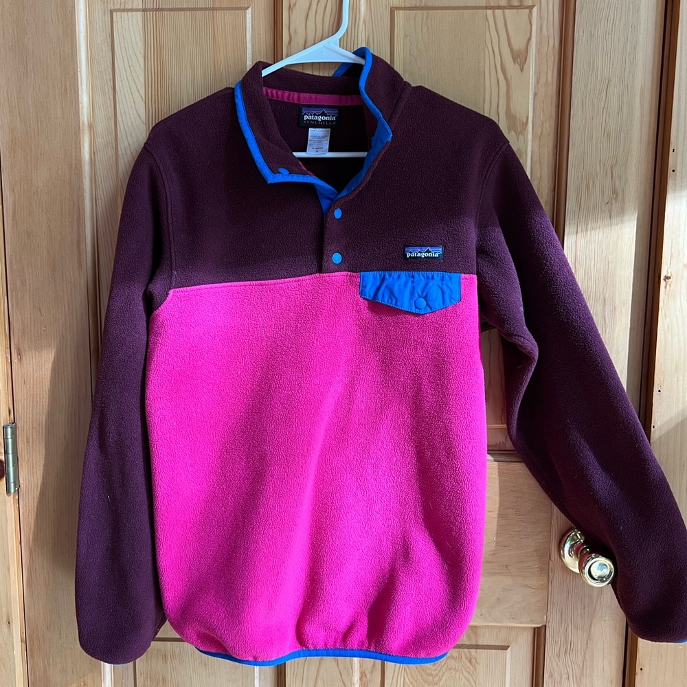 Patagonia Pink and Purple Fleece Jacket